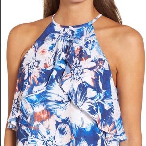 Charles Henry Ruffles Shift Dress